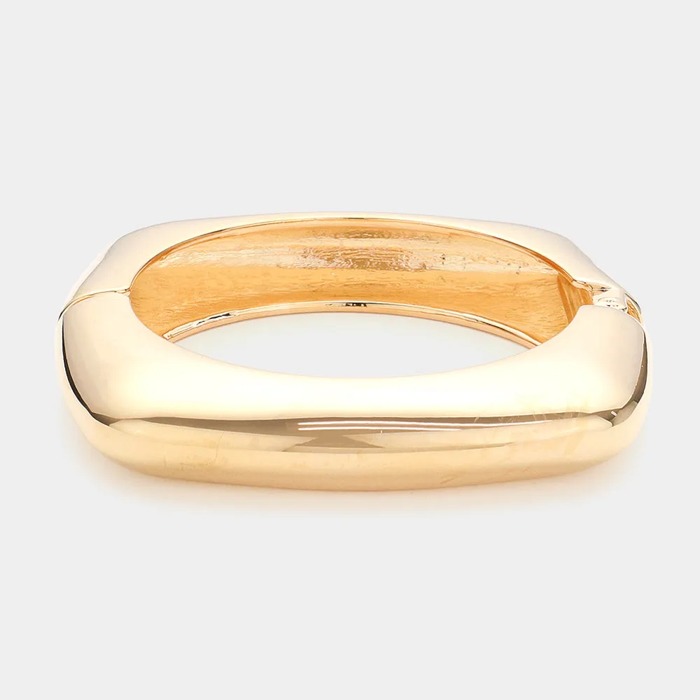 iLLASPARKZ Chunky Metal Hinged Bangle Bracelet