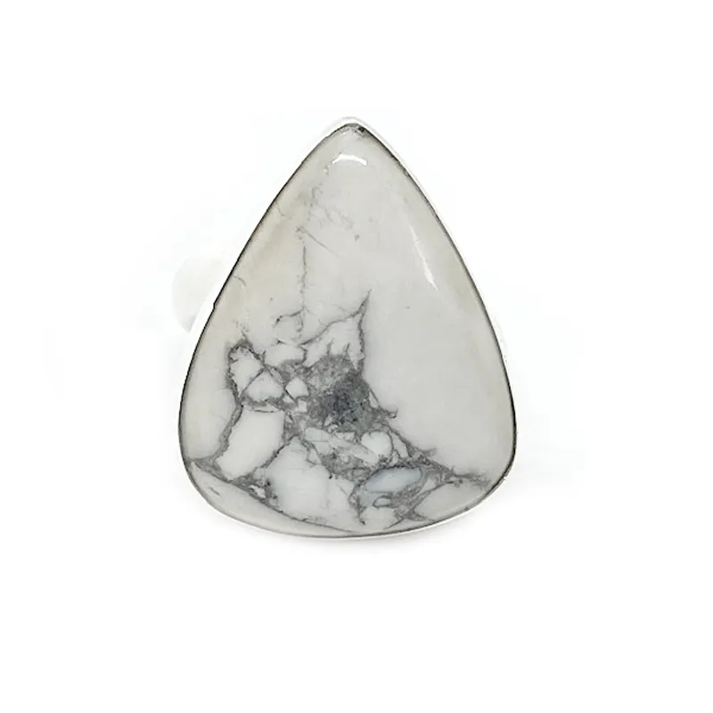 Indu Howlite Gemstone Gypsy Ring
