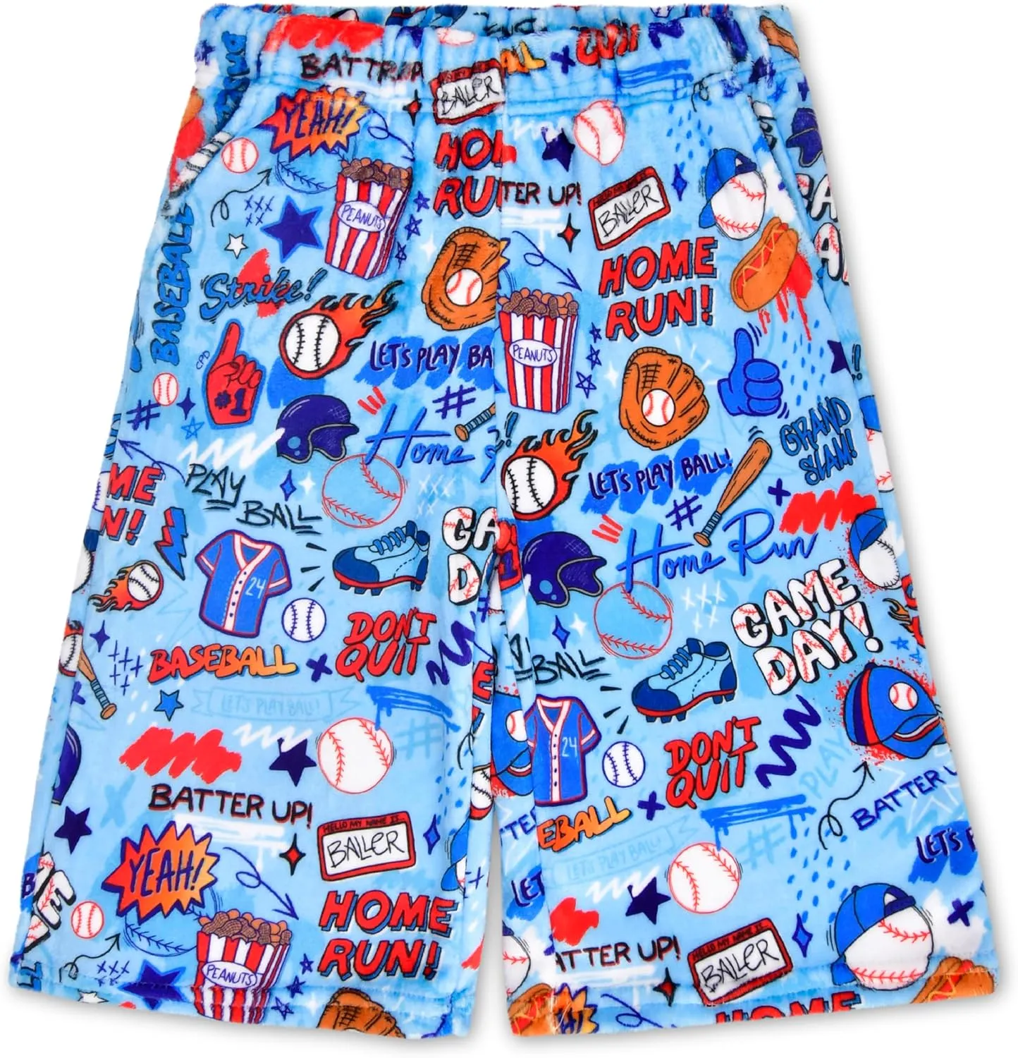iscream   Corey Paige Designs Big Boys Bold Print Silky Soft Plush Shorts Collection