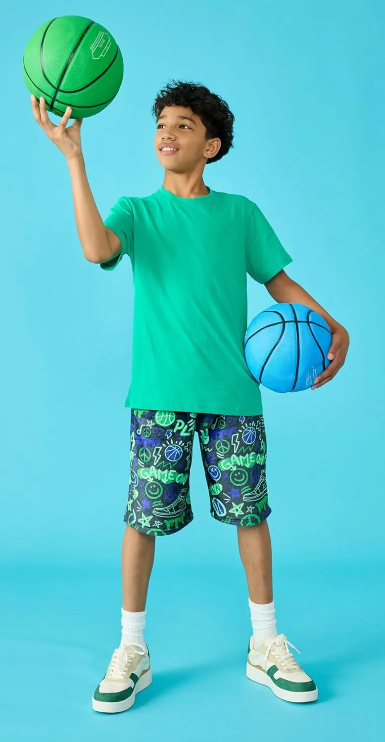 iscream   Corey Paige Designs Big Boys Bold Print Silky Soft Plush Shorts Collection