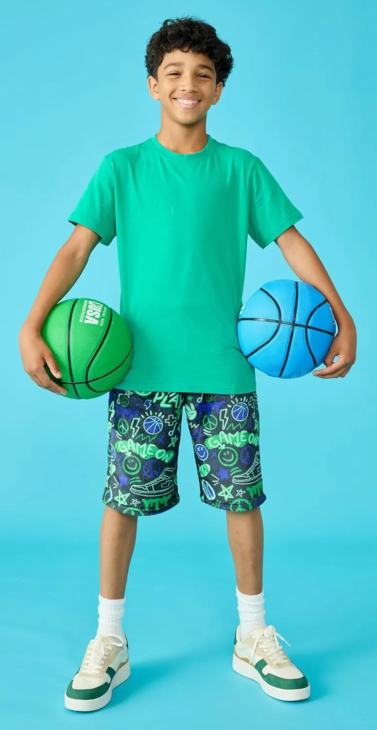 iscream   Corey Paige Designs Big Boys Bold Print Silky Soft Plush Shorts Collection
