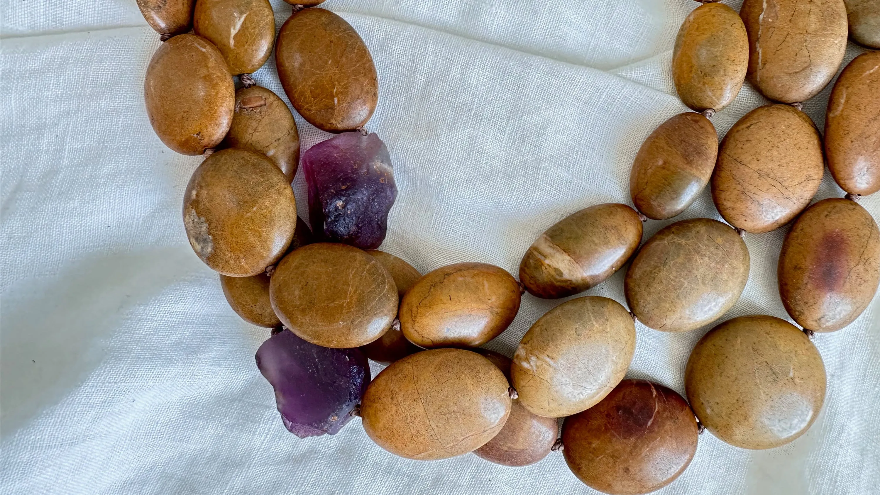 Jasper & Fluorite Multi-Strand Necklace. Sterling Silver. 1185