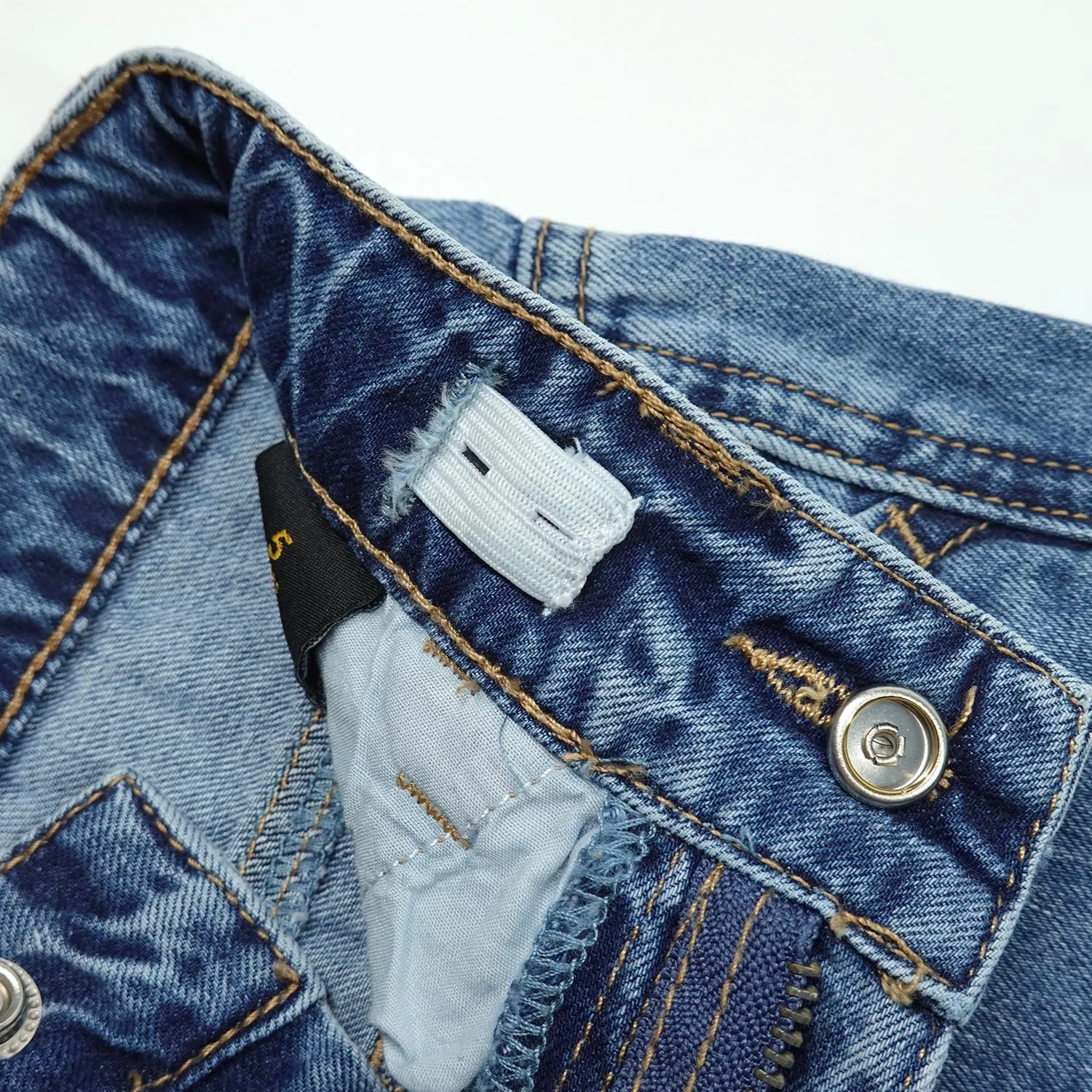 KIDSCOOL SPACE Girls' Wide-Leg Jeans, Elastic Band Inside Big Patchwork Flared Denim Pants