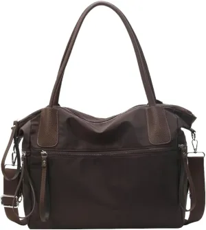 Large Bag for Women Oxford Cloth Tote Casual Hobo Bag Shoulder Bag Satchel Crossbody Bag for Travel Shopping Work