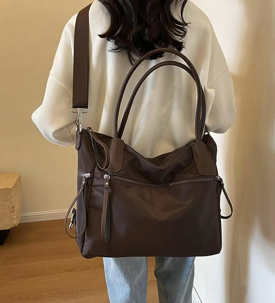 Large Bag for Women Oxford Cloth Tote Casual Hobo Bag Shoulder Bag Satchel Crossbody Bag for Travel Shopping Work