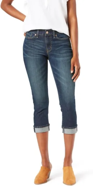 Levi Strauss Signature Gold Women's Mid-Rise Slim Fit Capris (Available in Plus Size)