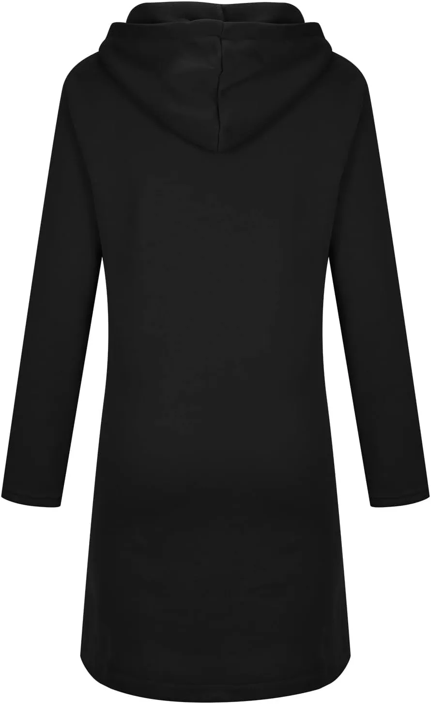 LFEOOST Womens Hoodies Full Zip Tunic Sweatshirts Fashion 2022 Winter Long Sleeve Solid Color Loose Hoodie Jacket with Pocket
