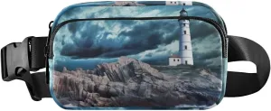 Lighthouse Landscape Fashion Fanny Pack for Men Women, Small Waterproof Waist Pack with Adjustable Strap for Travel Running Hiking