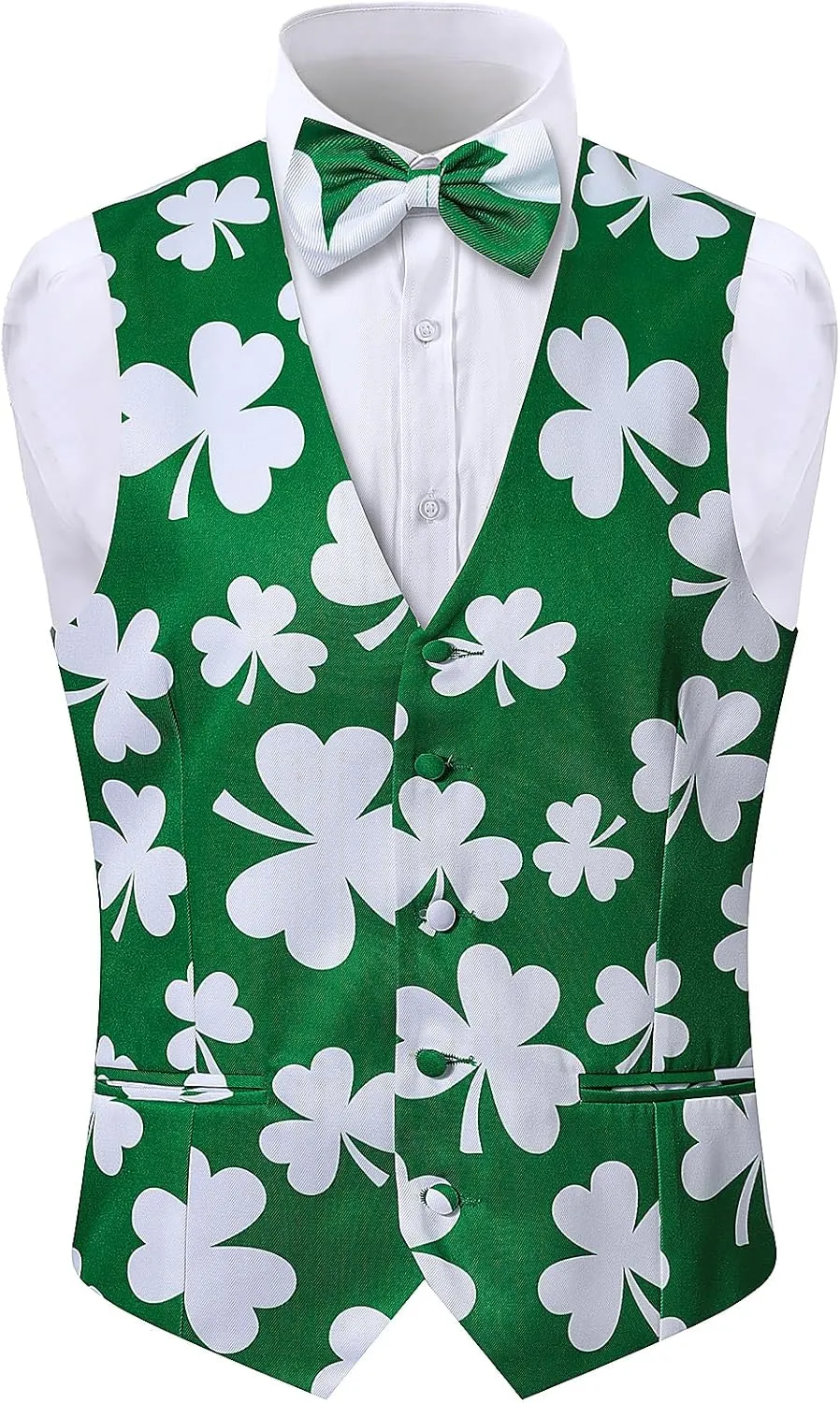 LINOCOUTON Men's Suit Vest with Bow Tie