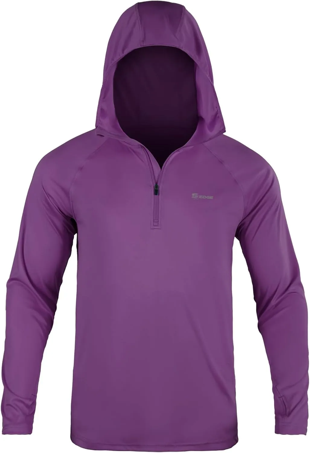 Men's 1/4 Zip Long Sleeve Rash Guard Hoodie Quick-Dry UPF 50  Fishing Hiking and Water Sports
