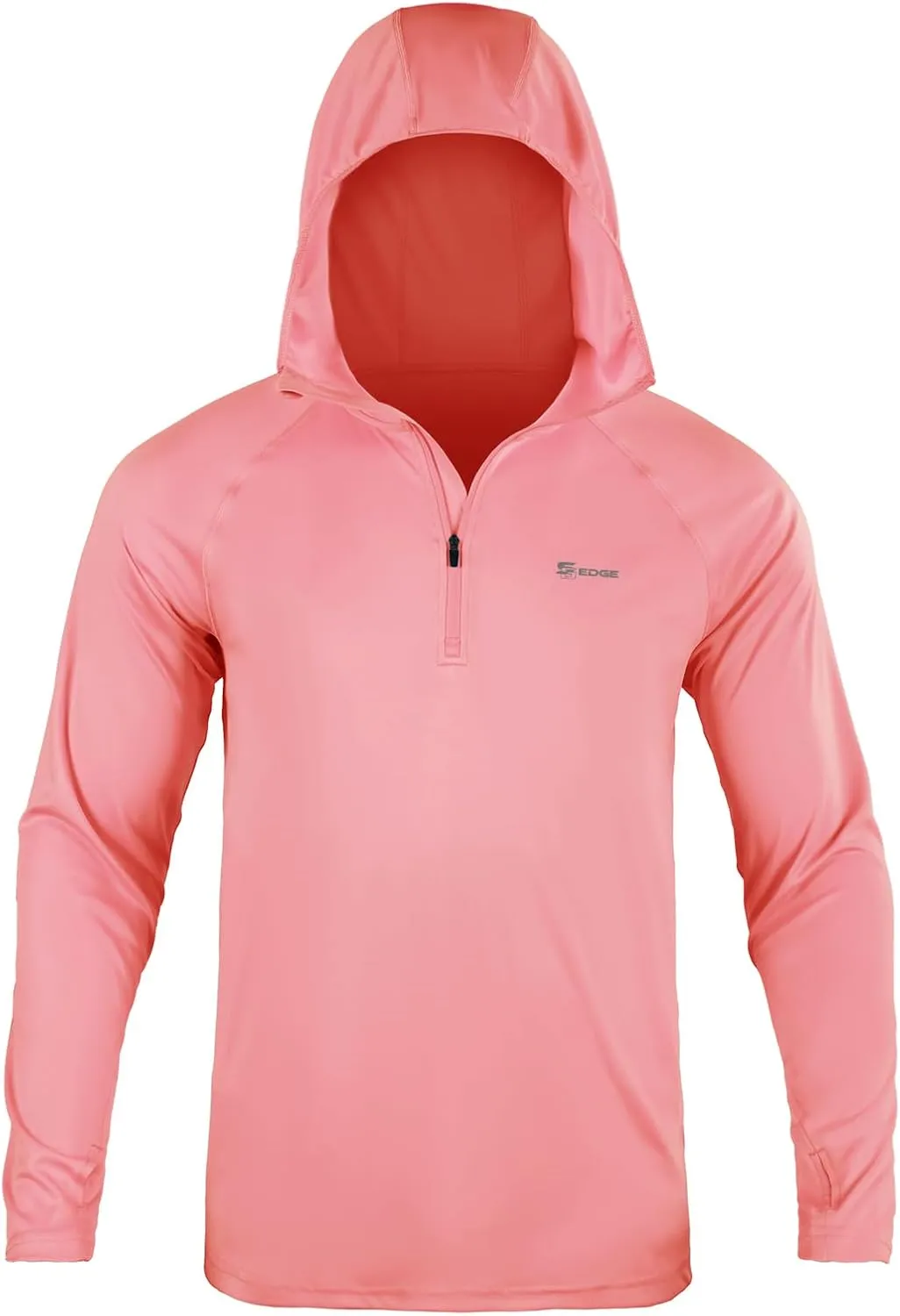 Men's 1/4 Zip Long Sleeve Rash Guard Hoodie Quick-Dry UPF 50  Fishing Hiking and Water Sports
