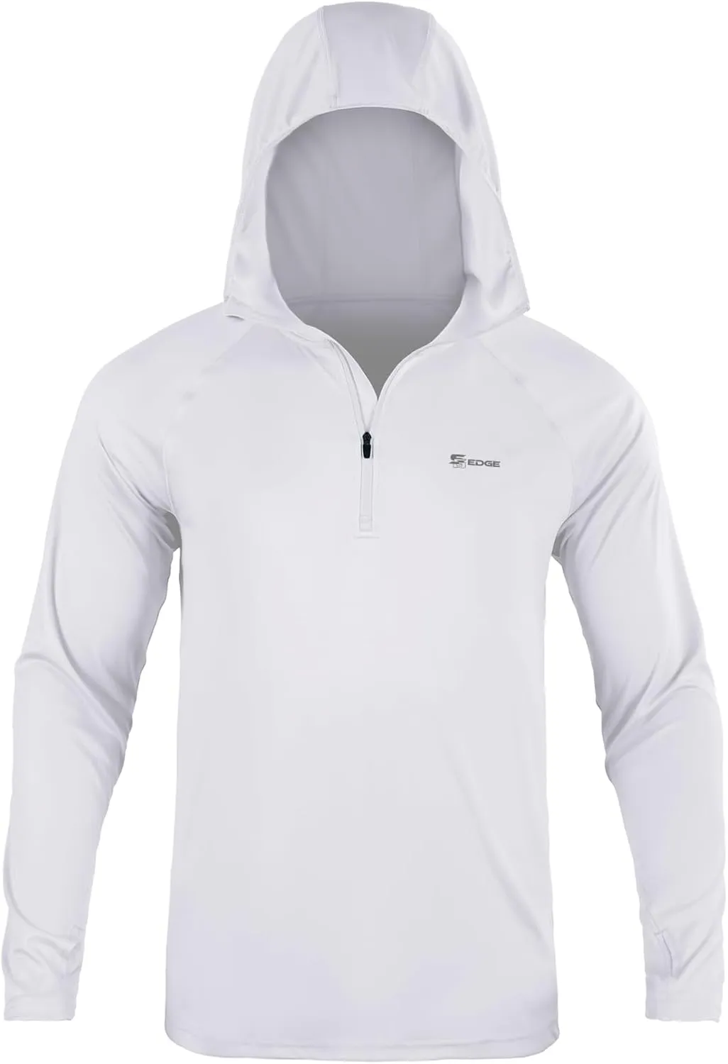 Men's 1/4 Zip Long Sleeve Rash Guard Hoodie Quick-Dry UPF 50  Fishing Hiking and Water Sports