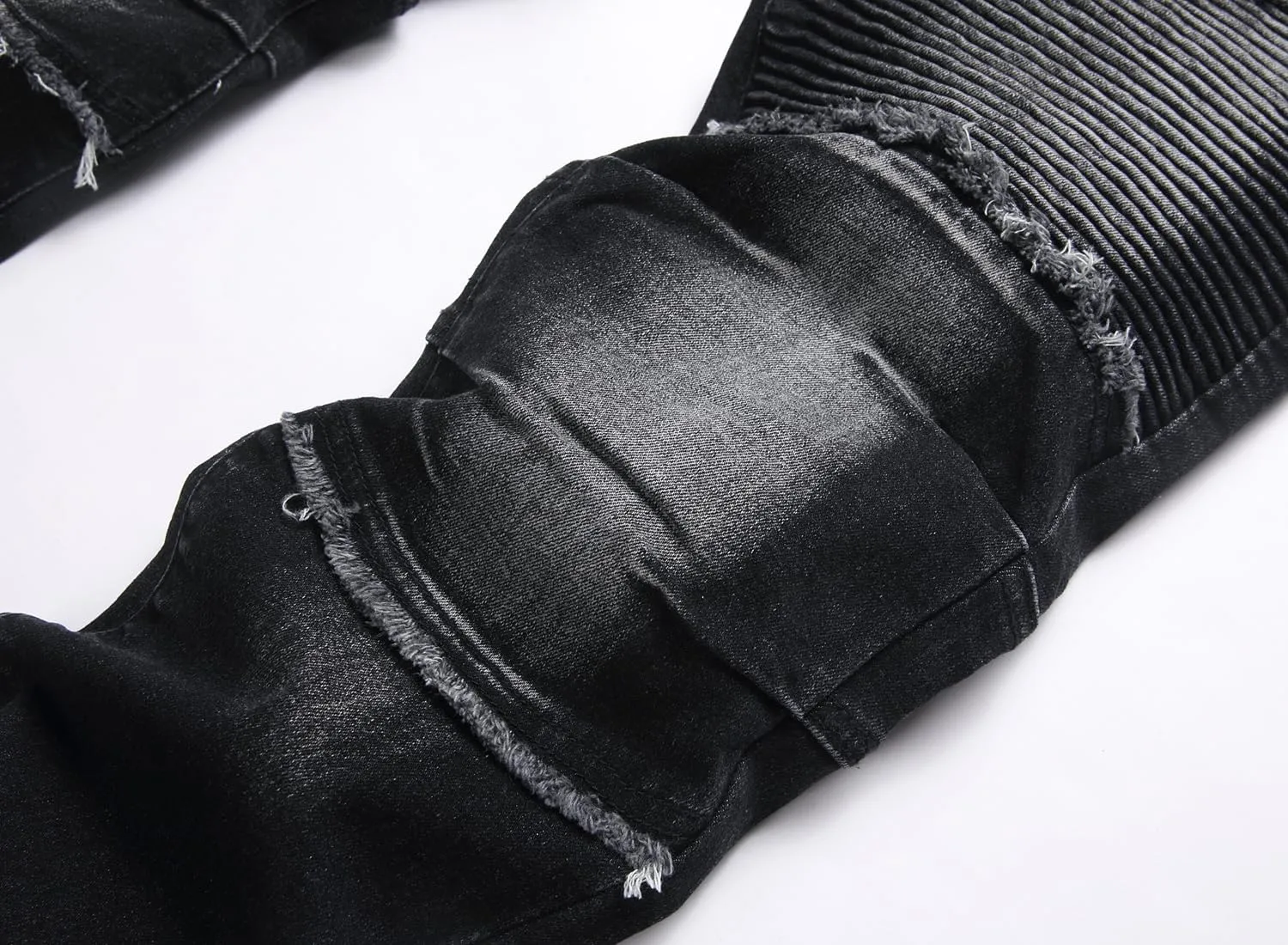 Men's Distressed Ripped Slim Fit Denim Jeans Pants