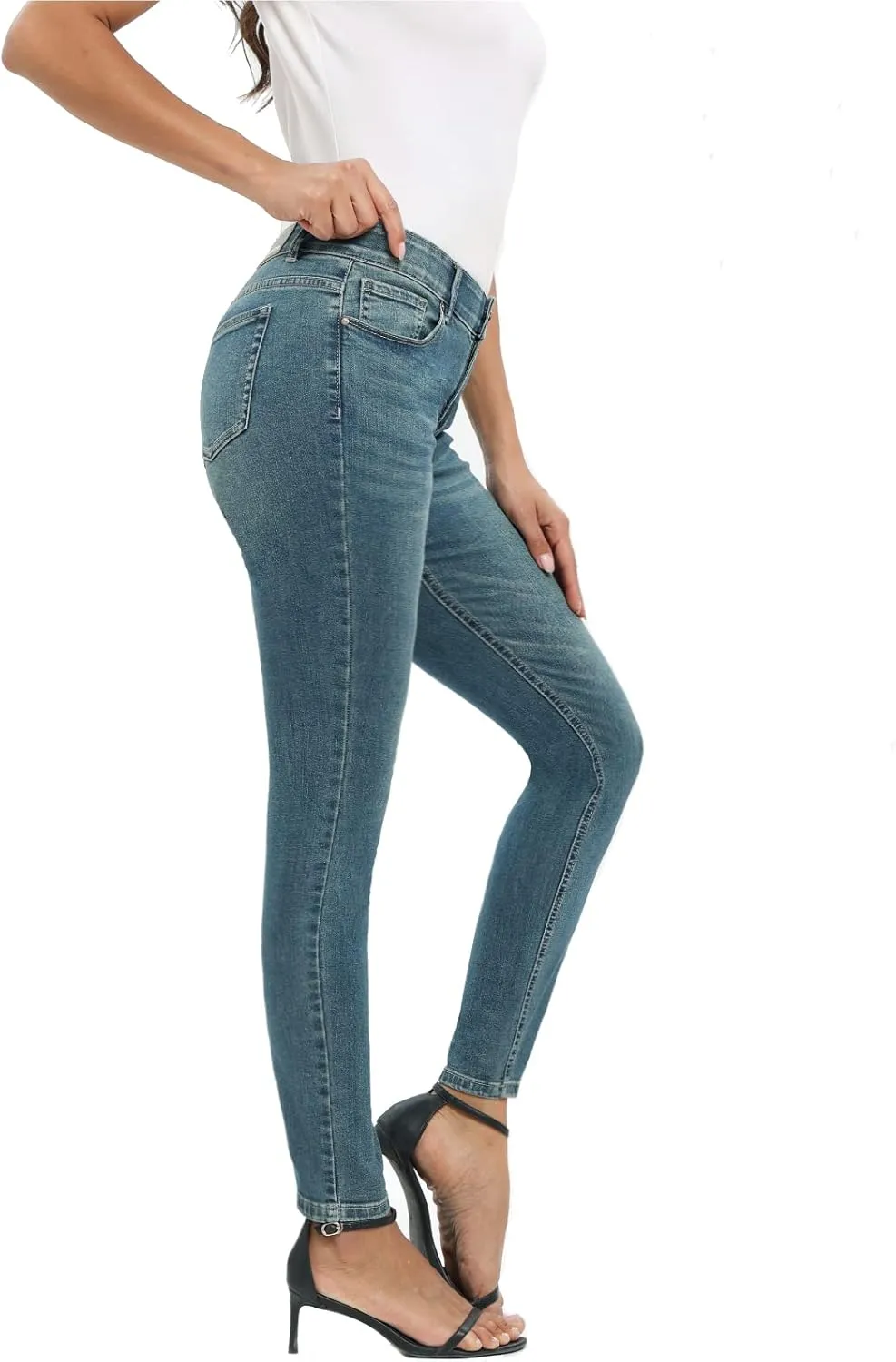 MetHera Women's Le Mel Classic Stretch Skinny Shaping Jeans