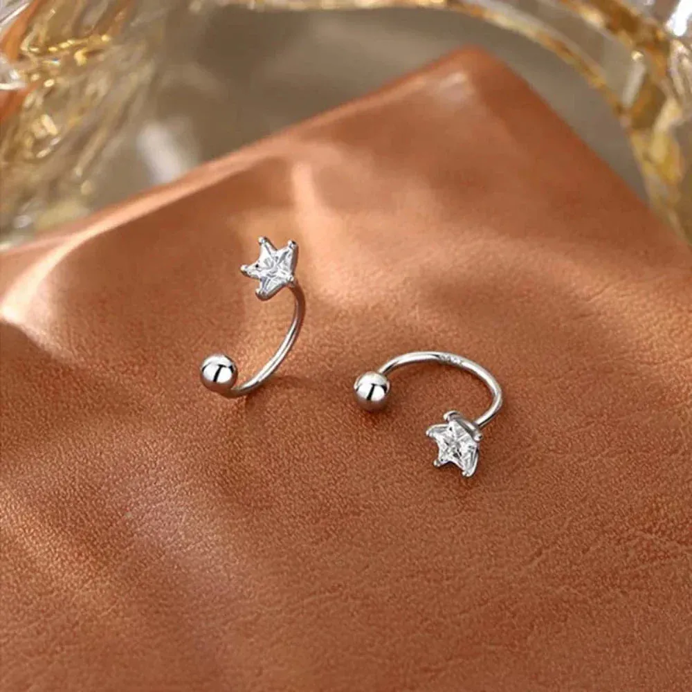 Minimal Star Earrings