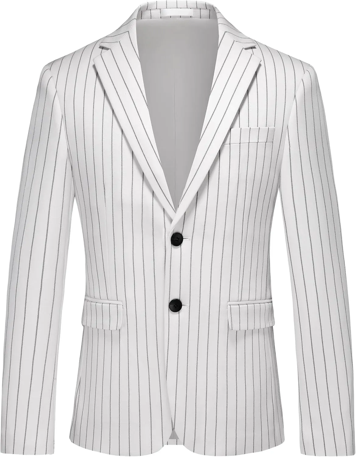 MOGU Mens Striped Sport Coat  Slim Fit Pinstripe Blazer Suit Jacket for Men, Business Casual Dress Coat