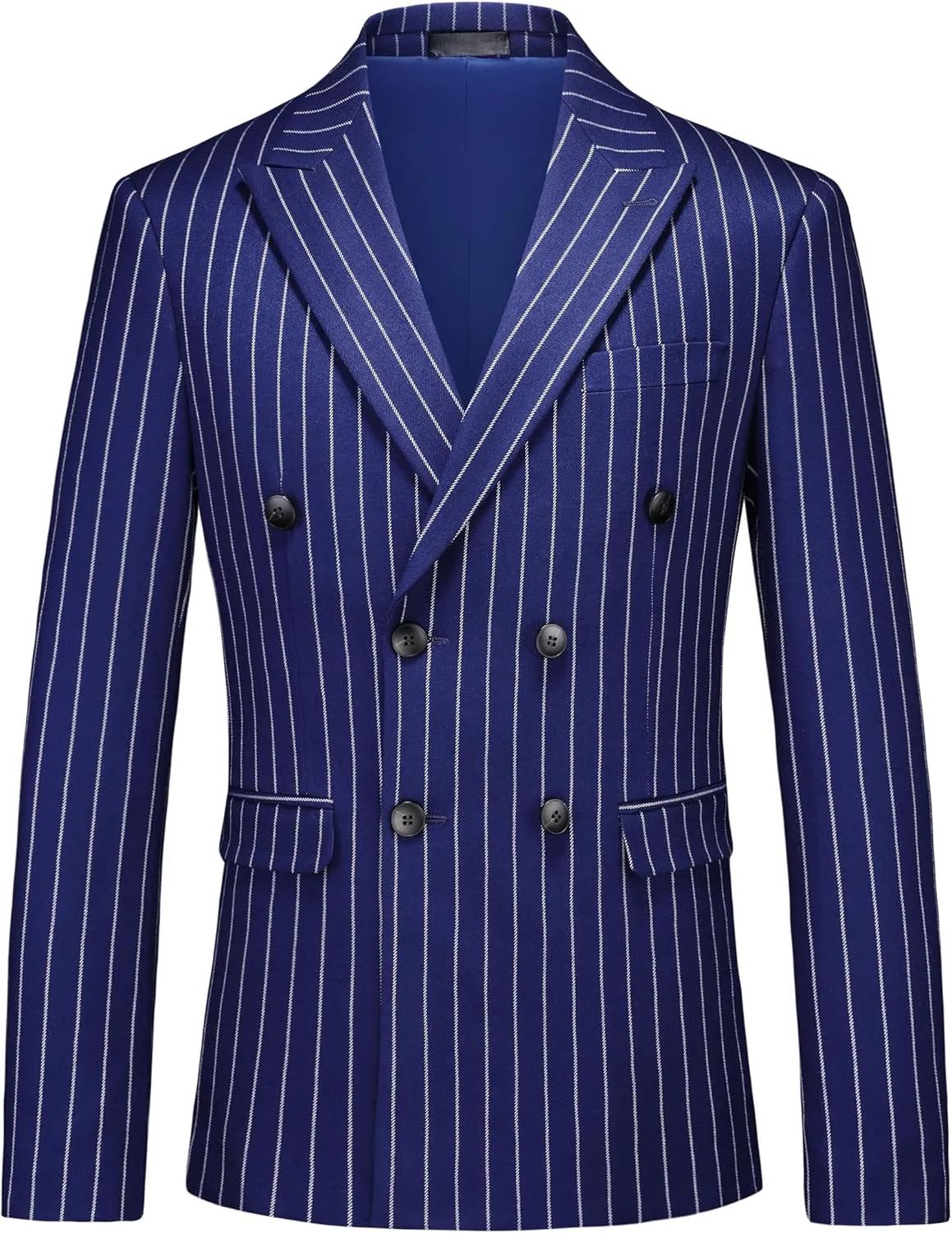 MOGU Mens Striped Sport Coat  Slim Fit Pinstripe Blazer Suit Jacket for Men, Business Casual Dress Coat