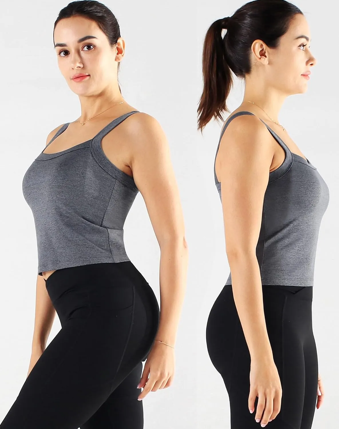 NELEUS Women's 3 Pack Athletic Compression Tank Top with Sport Bra Running Shirt