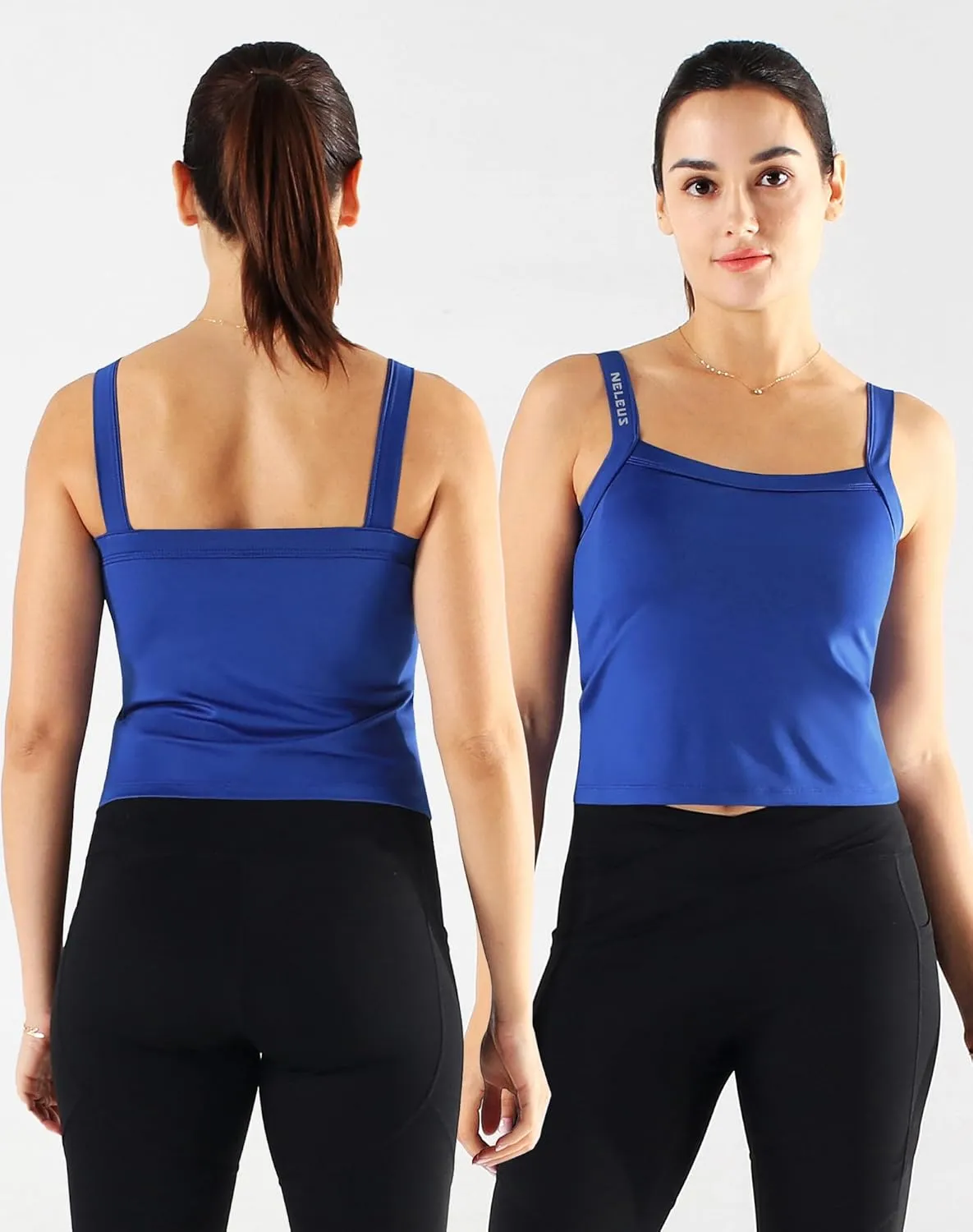 NELEUS Women's 3 Pack Athletic Compression Tank Top with Sport Bra Running Shirt