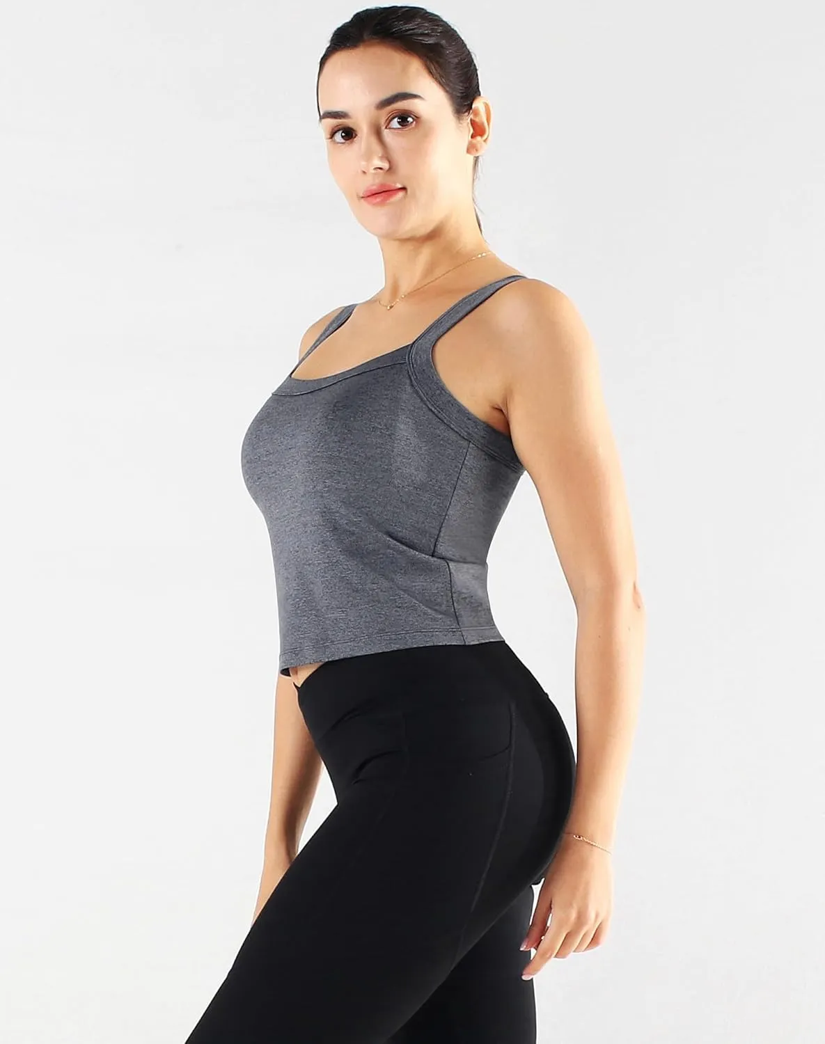 NELEUS Women's 3 Pack Athletic Compression Tank Top with Sport Bra Running Shirt