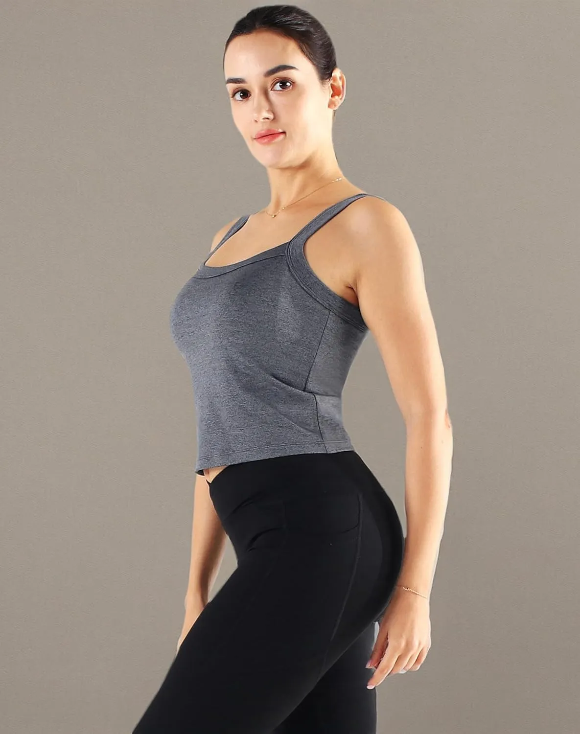 NELEUS Women's 3 Pack Athletic Compression Tank Top with Sport Bra Running Shirt