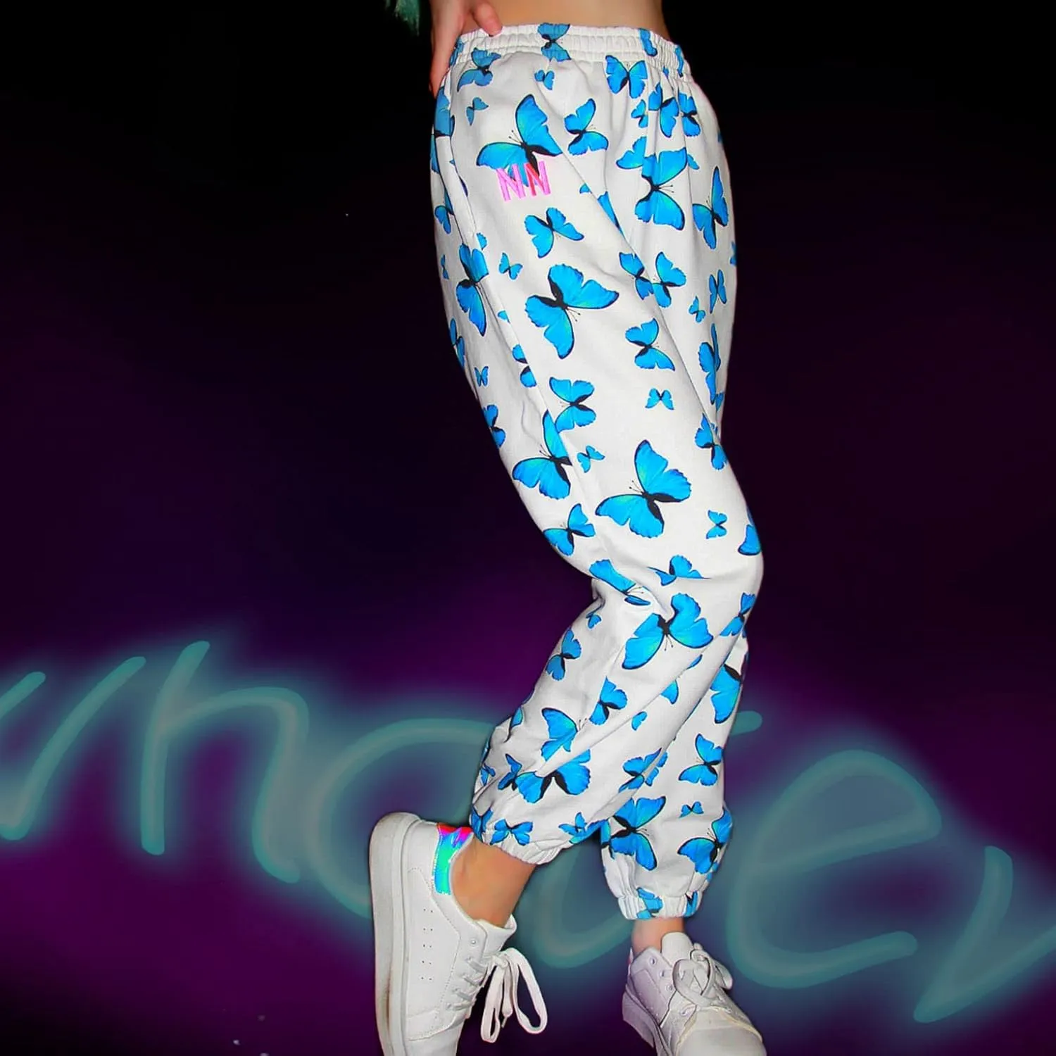 Neva Nude Jogger Naughties - Oversized Boyfriend Sweatpants for Raves, Festivals, Dance, & Casual | 100% Cotton | USA Made
