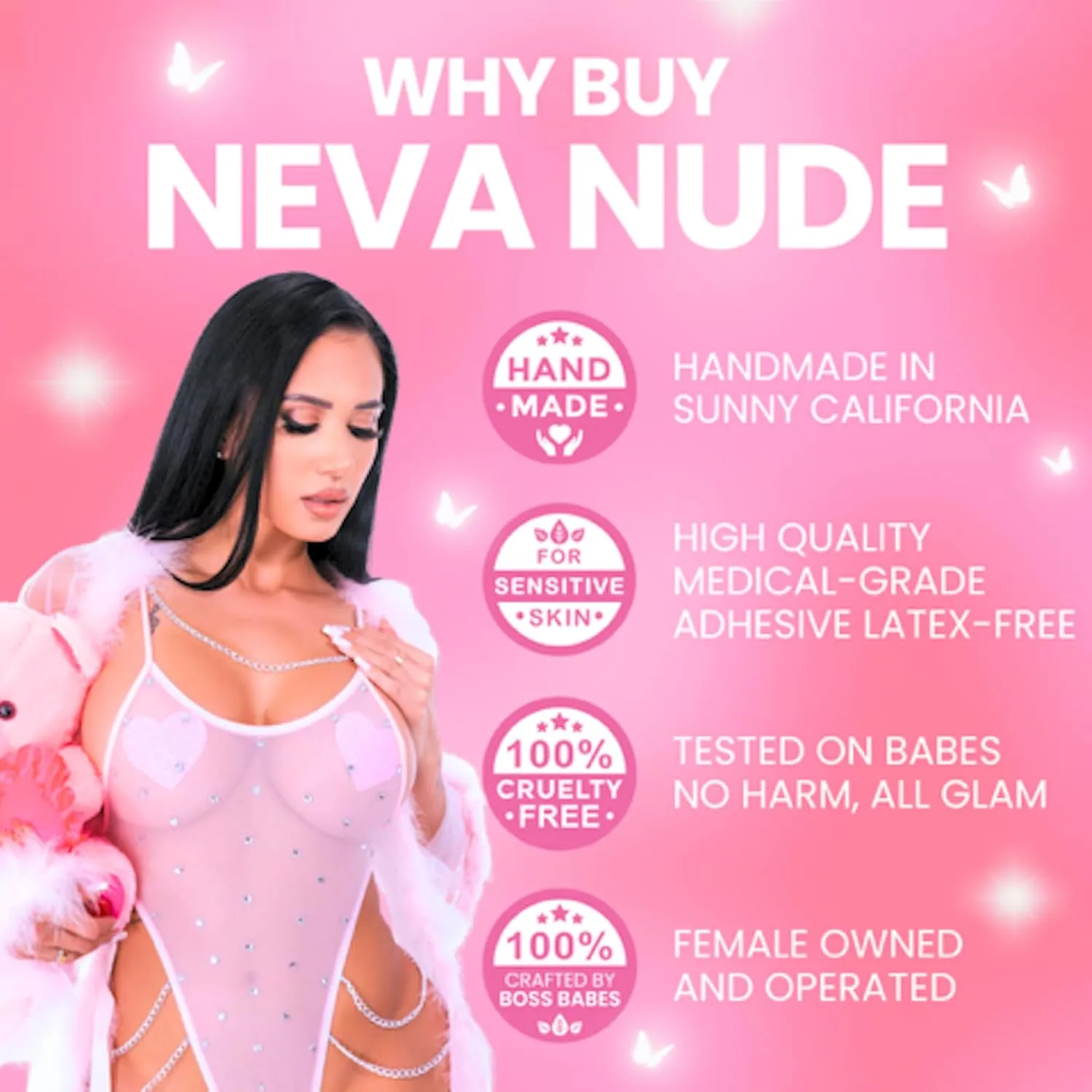 Neva Nude Jogger Naughties - Oversized Boyfriend Sweatpants for Raves, Festivals, Dance, & Casual | 100% Cotton | USA Made