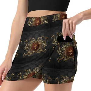 Nugier Women Yoga Skirt, High Waist A-line Dress Trouser, Running Shorts(S-4XL)