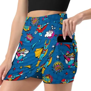 Nugier Women Yoga Skirt, High Waist A-line Dress Trouser, Running Shorts(S-4XL)