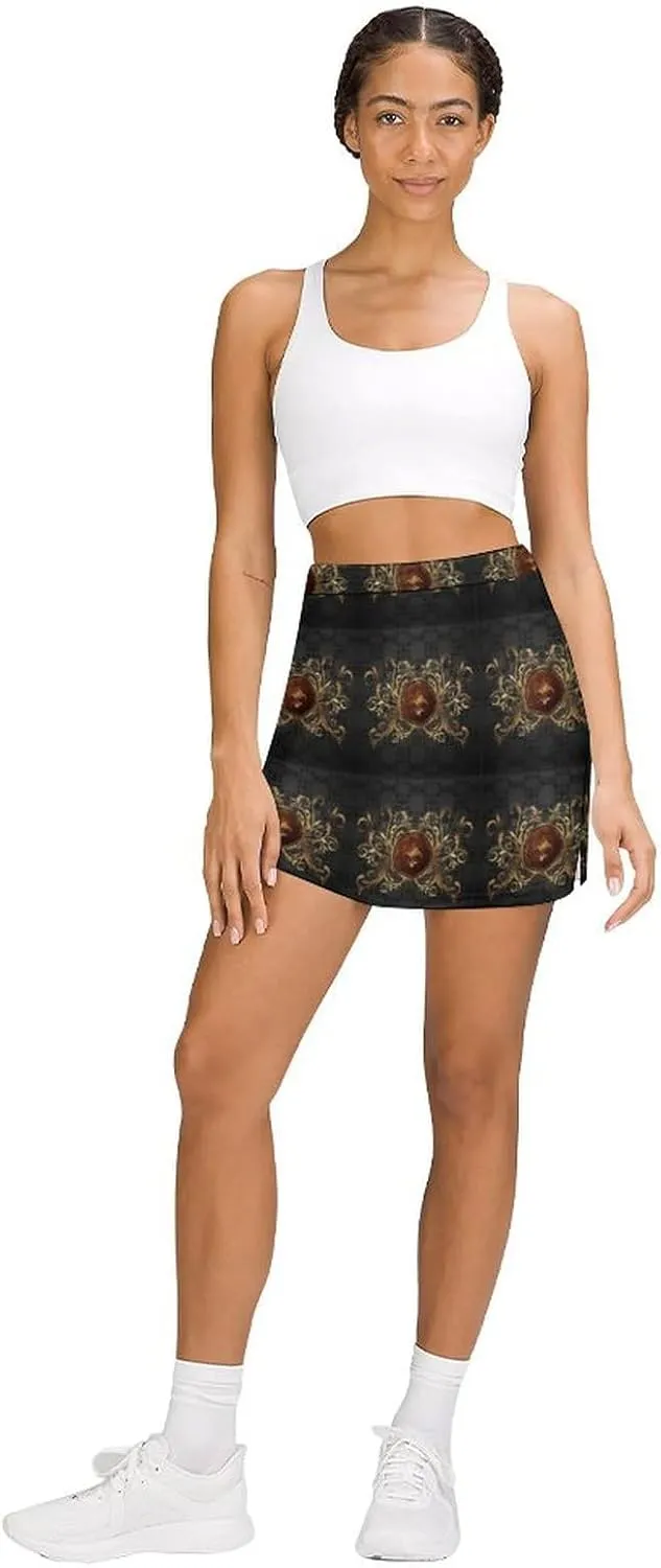 Nugier Women Yoga Skirt, High Waist A-line Dress Trouser, Running Shorts(S-4XL)