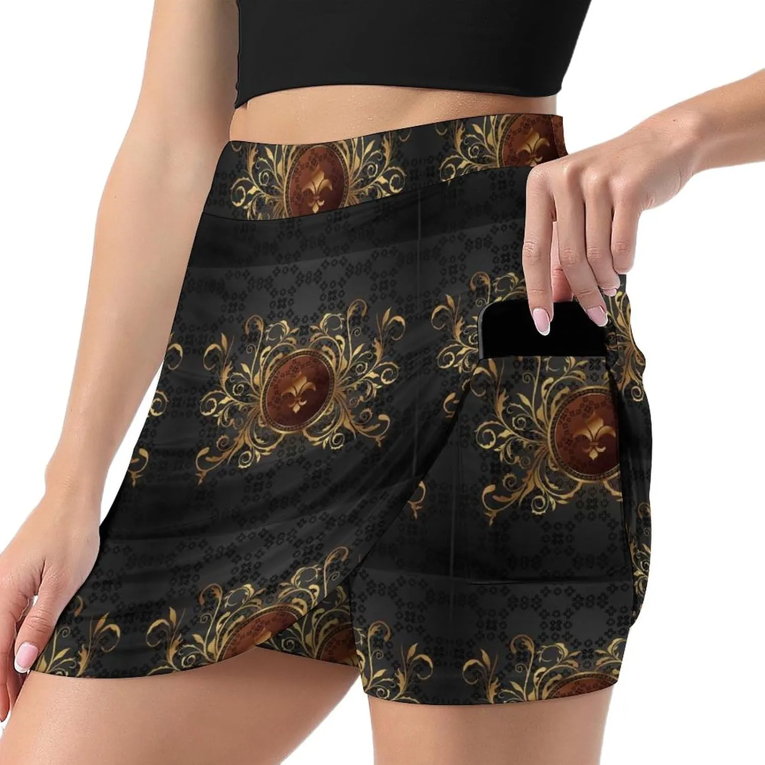 Nugier Women Yoga Skirt, High Waist A-line Dress Trouser, Running Shorts(S-4XL)