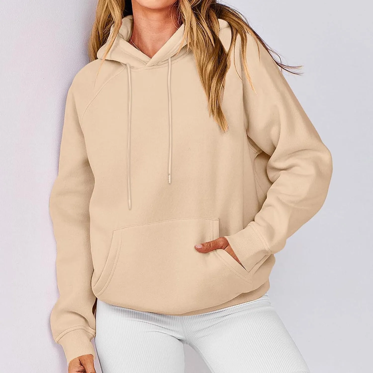 oiangi Womens Oversized Hoodies Fleece Sweatshirts Fall Fashion Long Sleeve Drawstring Pullover Comfy Casual Sweater Pockets