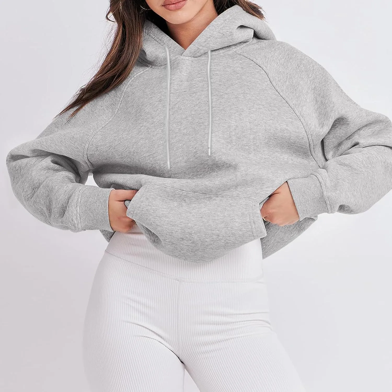oiangi Womens Oversized Hoodies Fleece Sweatshirts Fall Fashion Long Sleeve Drawstring Pullover Comfy Casual Sweater Pockets