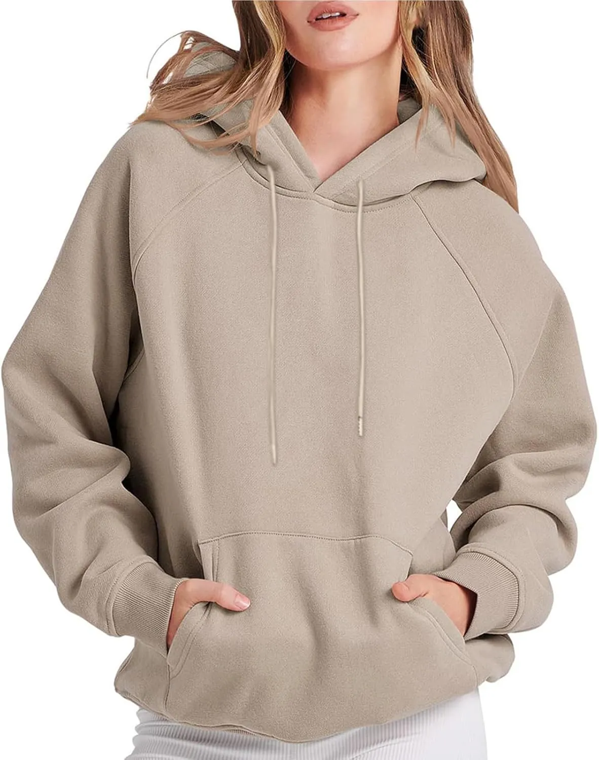 oiangi Womens Oversized Hoodies Fleece Sweatshirts Fall Fashion Long Sleeve Drawstring Pullover Comfy Casual Sweater Pockets