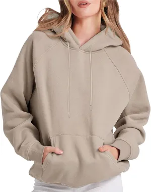 oiangi Womens Oversized Hoodies Fleece Sweatshirts Fall Fashion Long Sleeve Drawstring Pullover Comfy Casual Sweater Pockets