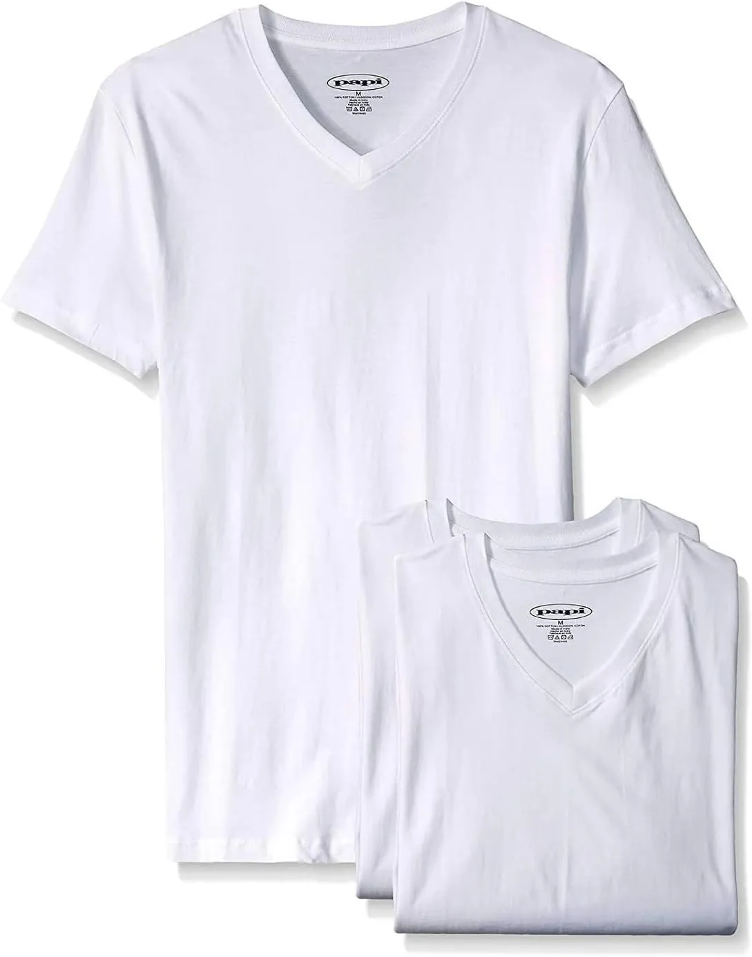 Papi Men's 3-Pack Athletic Fitted V-Neck T-Shirt