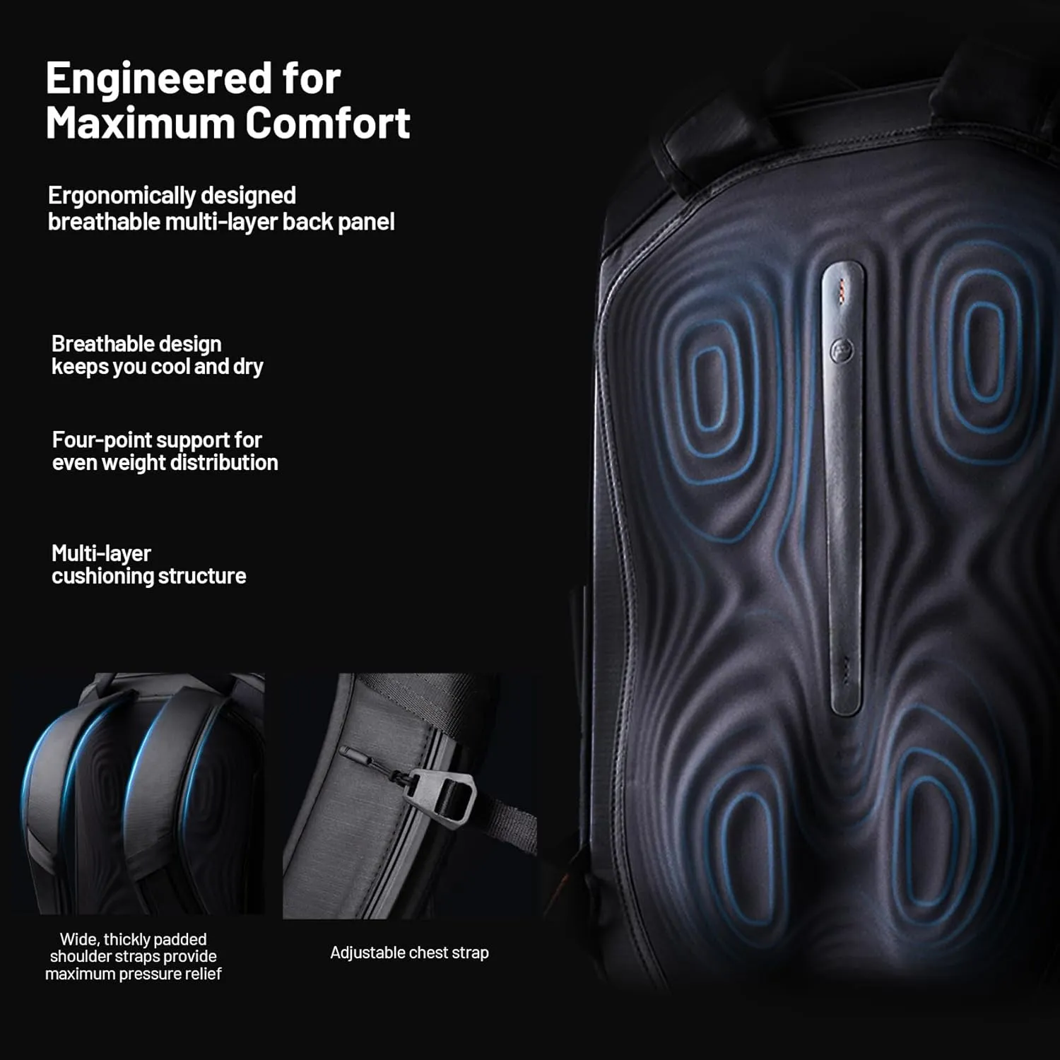 PGYTECH OneGo 2 Camera Backpack 20L with Laptop/iPad Compartment Waterproof Camera Backpack for Urban & Travel Photography  Compatible with Sony/Canon/Nikon/DSLR/SLR Mirrorless Cameras, Matte Black