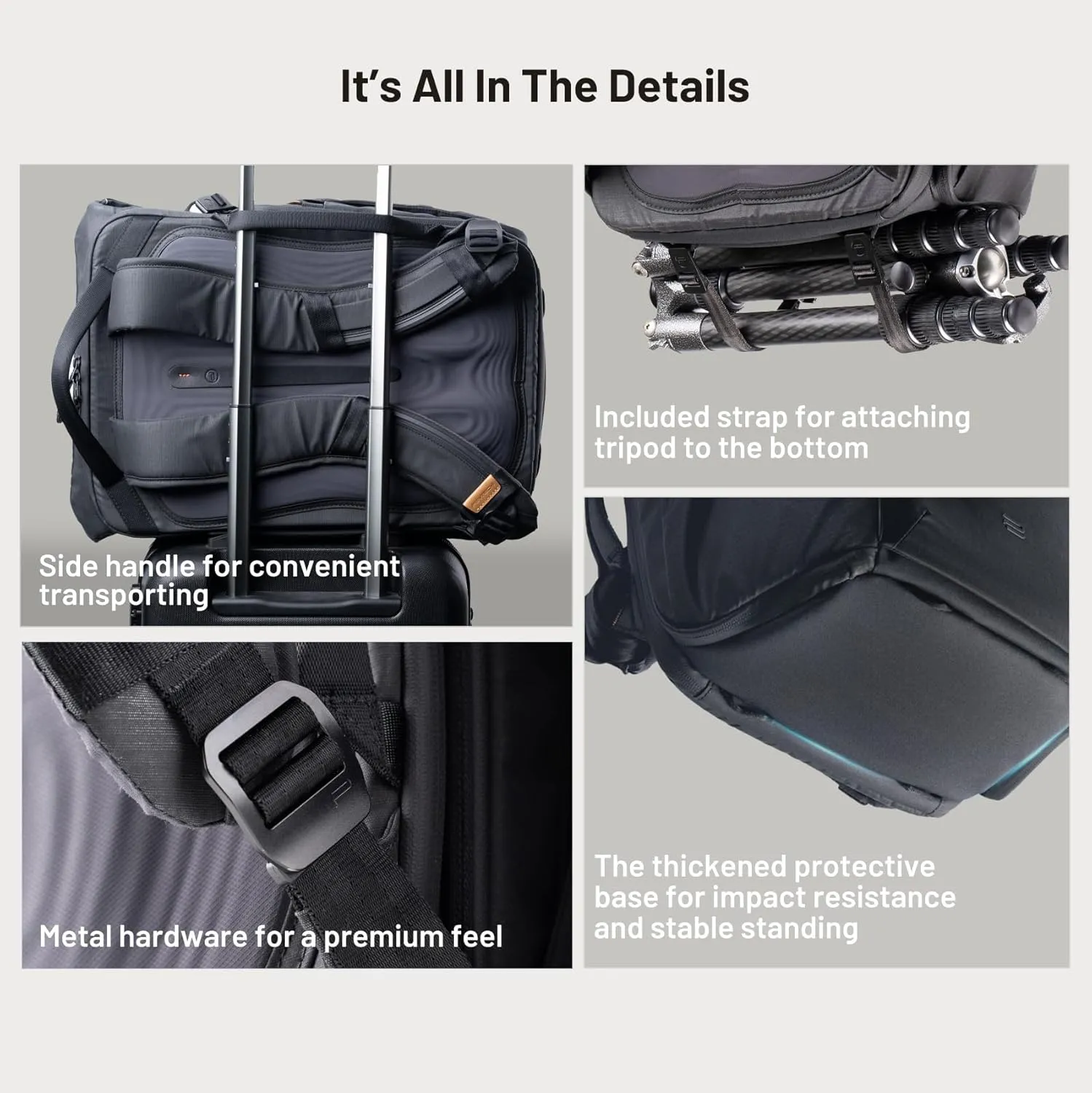 PGYTECH OneGo 2 Camera Backpack 20L with Laptop/iPad Compartment Waterproof Camera Backpack for Urban & Travel Photography  Compatible with Sony/Canon/Nikon/DSLR/SLR Mirrorless Cameras, Matte Black