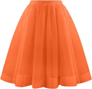 Pleated Black Skirts for Women Knee Length High Elastic Elegant Long Skirts Wedding Party Layered Mesh Midi Skirts