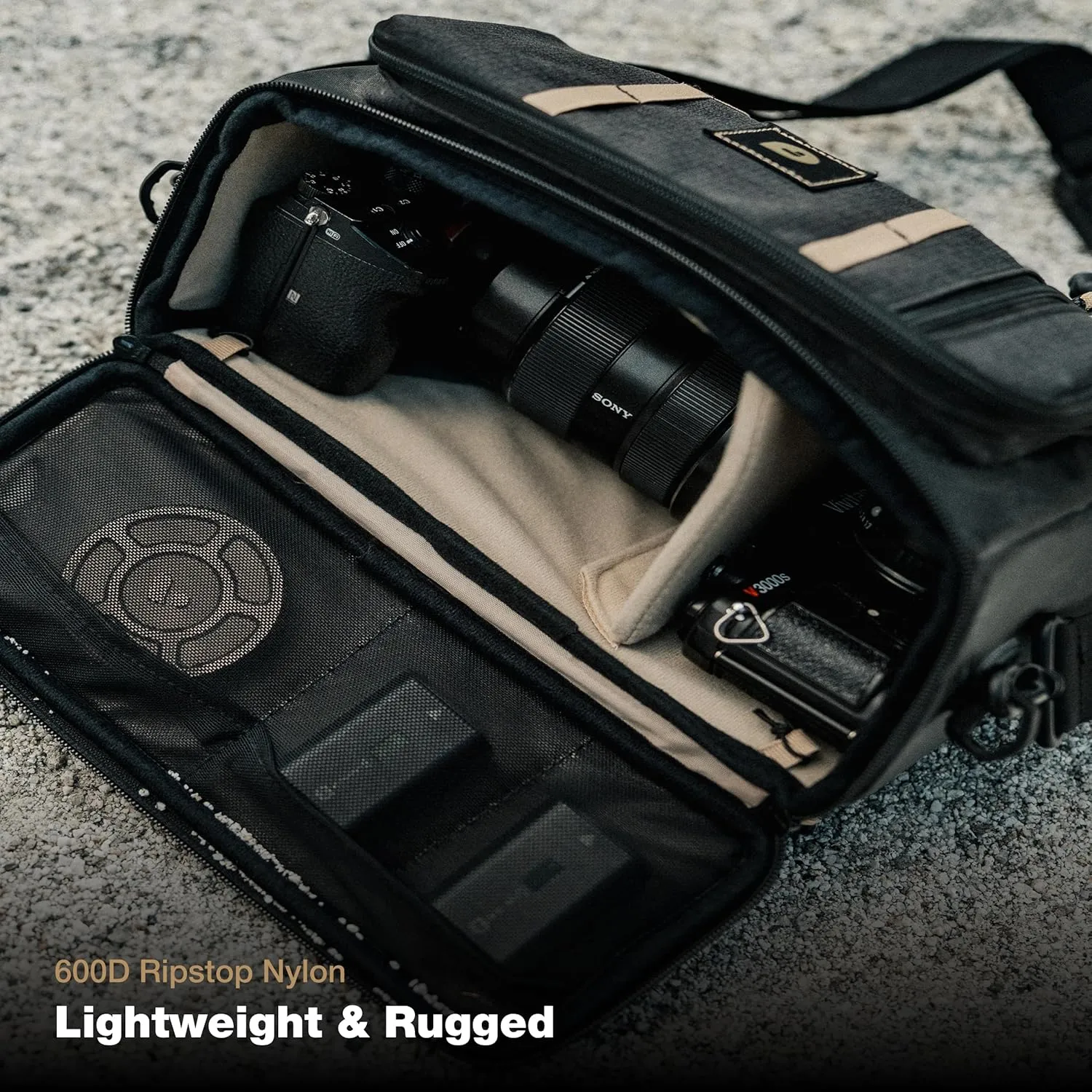 PolarPro - 6L Camera Shoulder Bag | Lightweight Protective Mobile Workstation for Cameras, Lenses, Drones | Small Camera Bag for Travel, Hiking, Everyday Carry