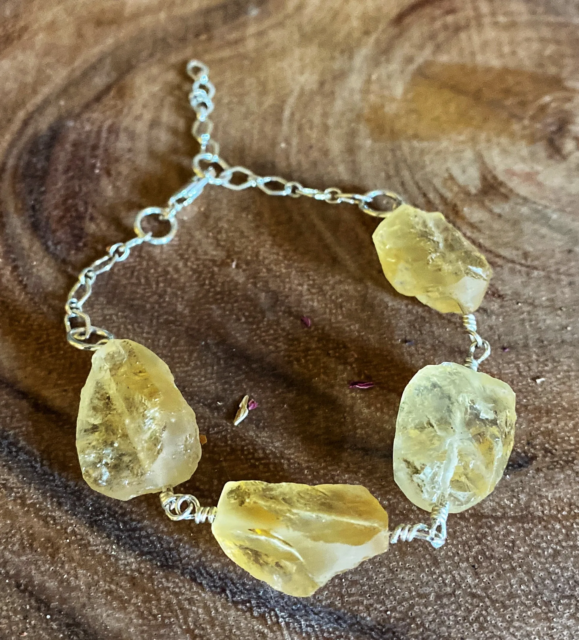 Raw Citrine bracelet