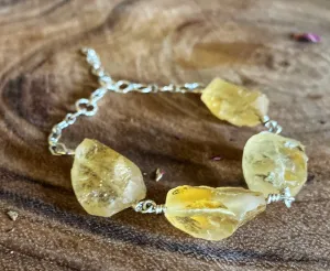 Raw Citrine bracelet