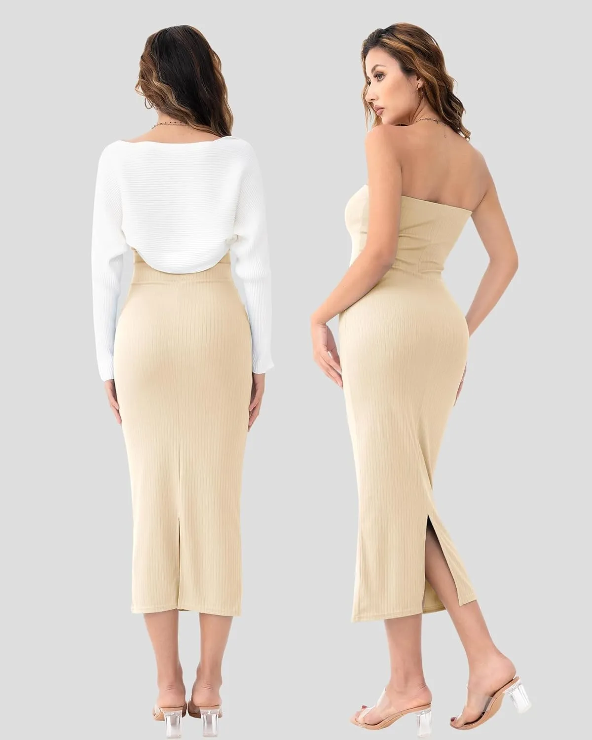 Rnxrbb 2 Piece Maternity Dress Shrug Cardigan Baby Shower Wedding Guest Bodycon Maternity Dresses Photoshoot Gender Reveal