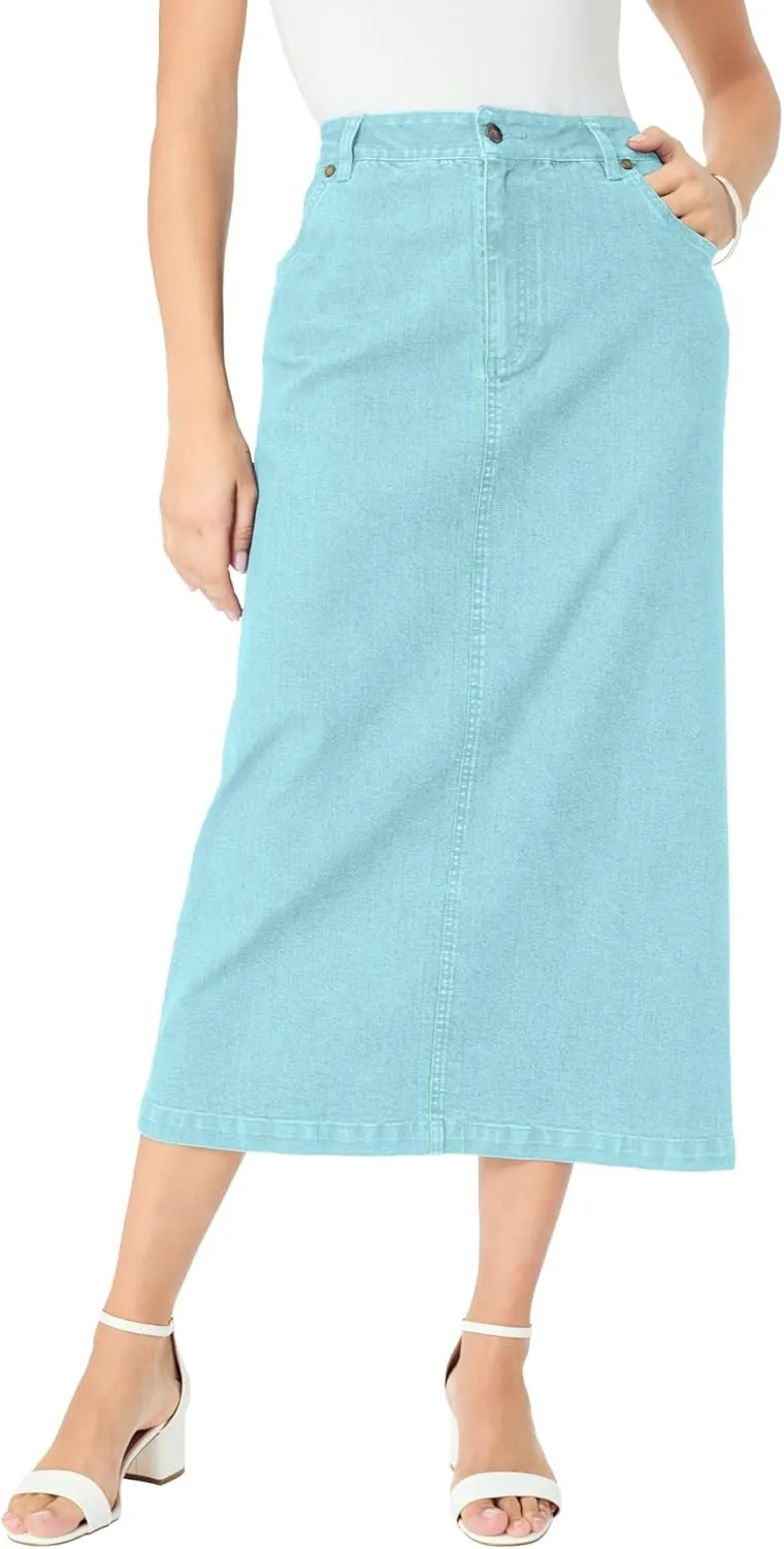 Roaman's Women's Plus Size Back Split Pencil Skirt