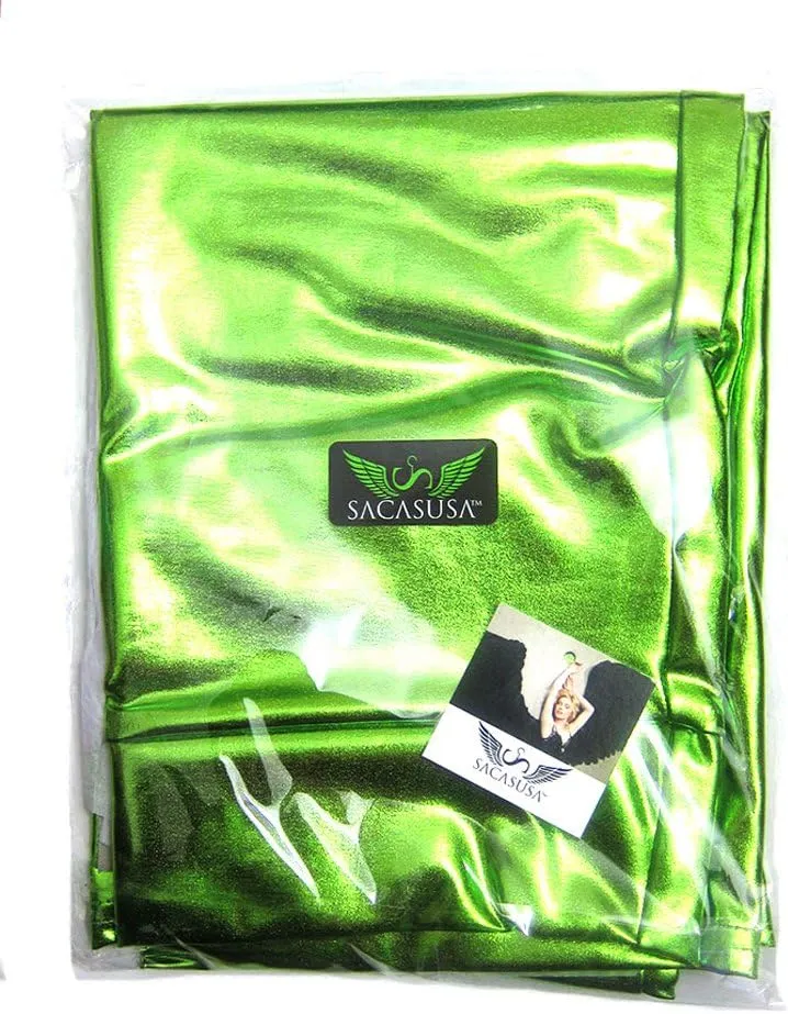 SACASUSA High Waisted Shiny Metallic Liquid Wet Look Pencil Skirt 10 Colors
