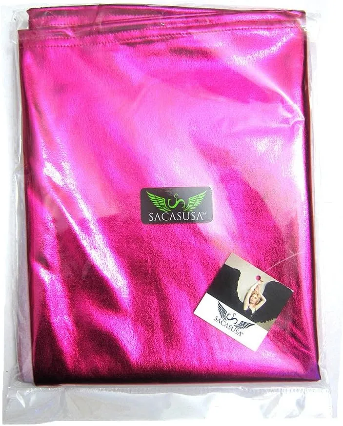 SACASUSA High Waisted Shiny Metallic Liquid Wet Look Pencil Skirt 10 Colors
