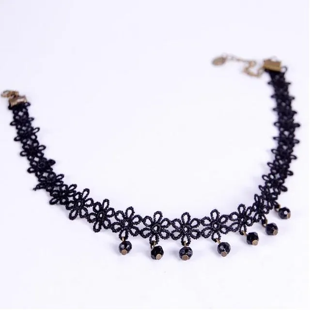 sexy hollow flower chokers necklace