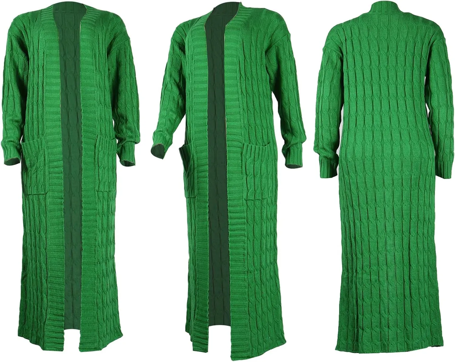 SHINFY Women Long Sleeve Open Front Knit Long Cardigan Casual Knitted Maxi Sweater Coat Outwear with Pockets