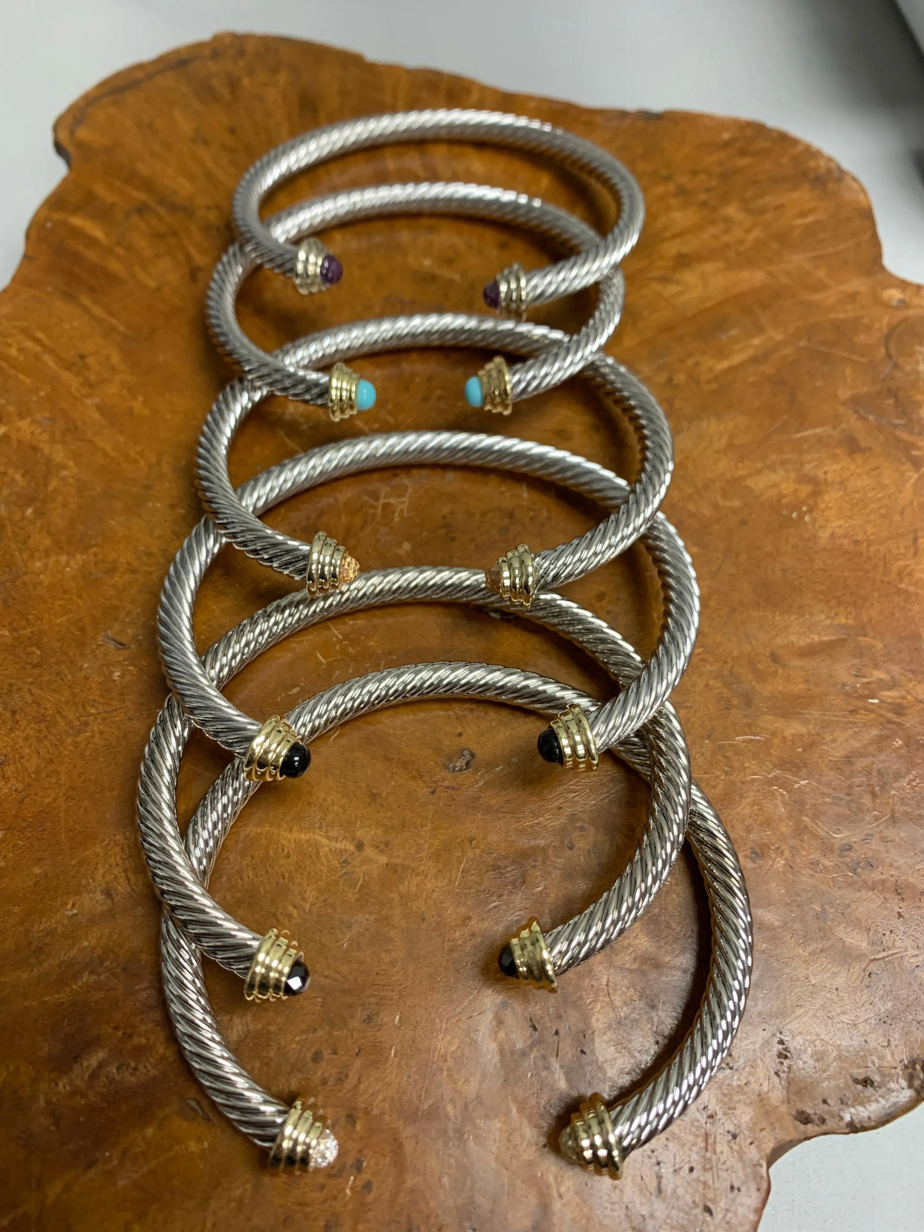 Silver Cable Cuff Bracelet