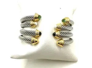 Silver Cable Cuff Bracelet
